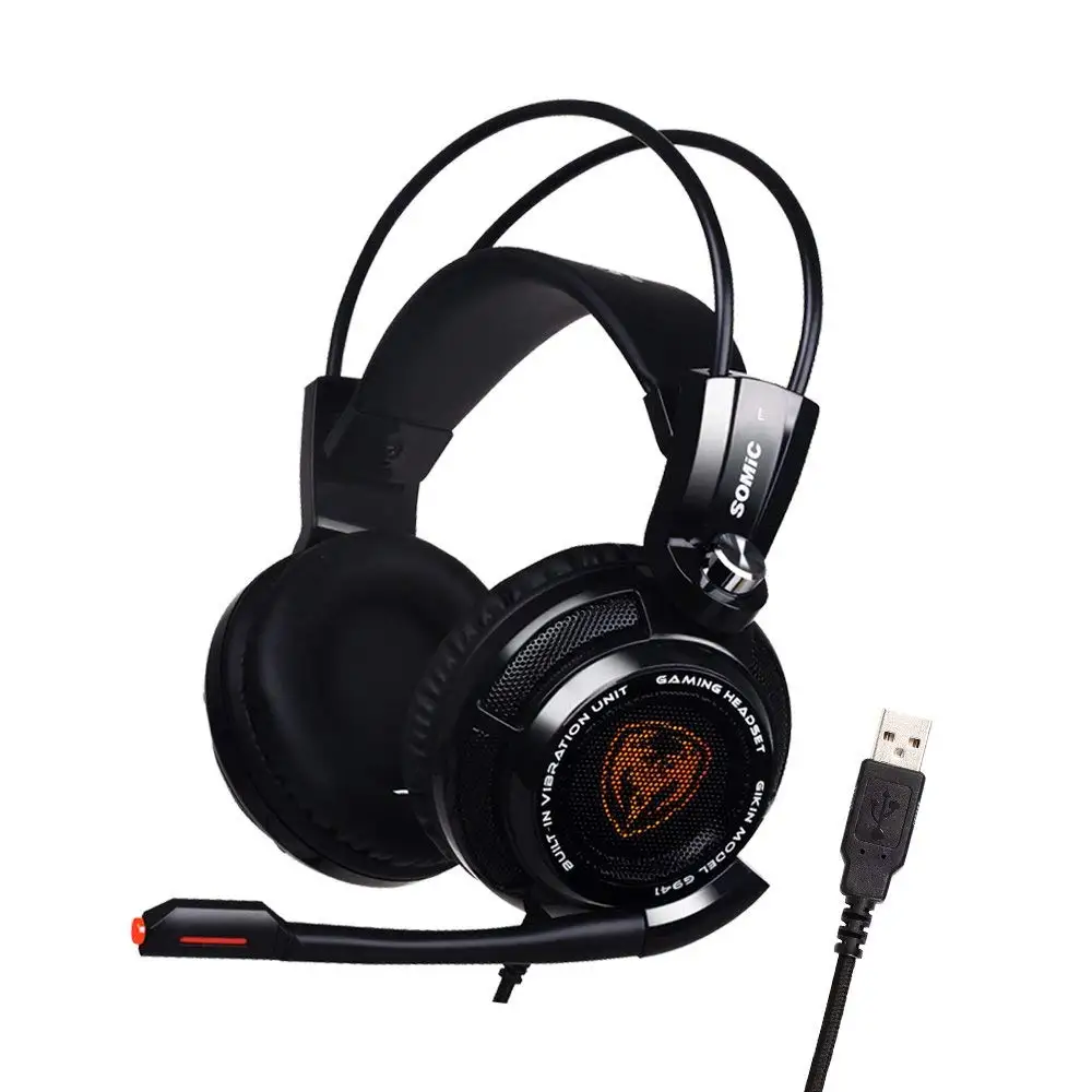 Somic G941 USB Headphone 7.1 Virtual Surround Sound Gaming Headset With Vibrating Function Mic Voice Control Somic G941 USB Headphone 7.1 Virtual Surround Sound Gaming Headset With Vibrating Function Mic Voice Control