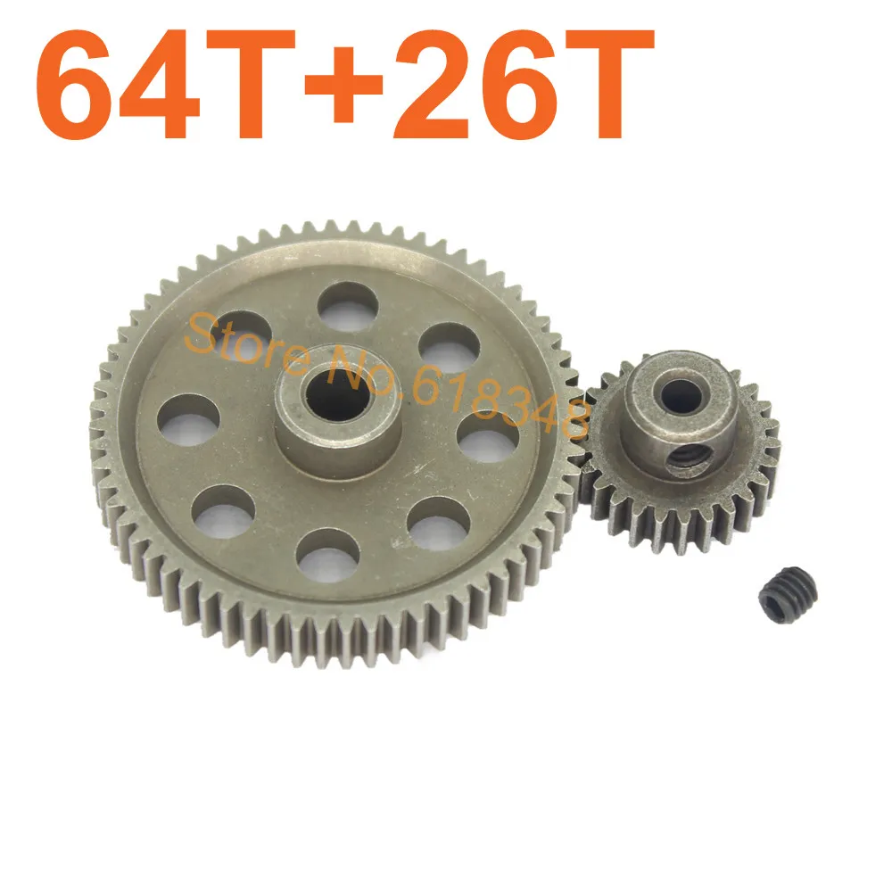 11184 Spur Metal Diff Main Gear 64T 11176 Differential Motor 26T RC Car