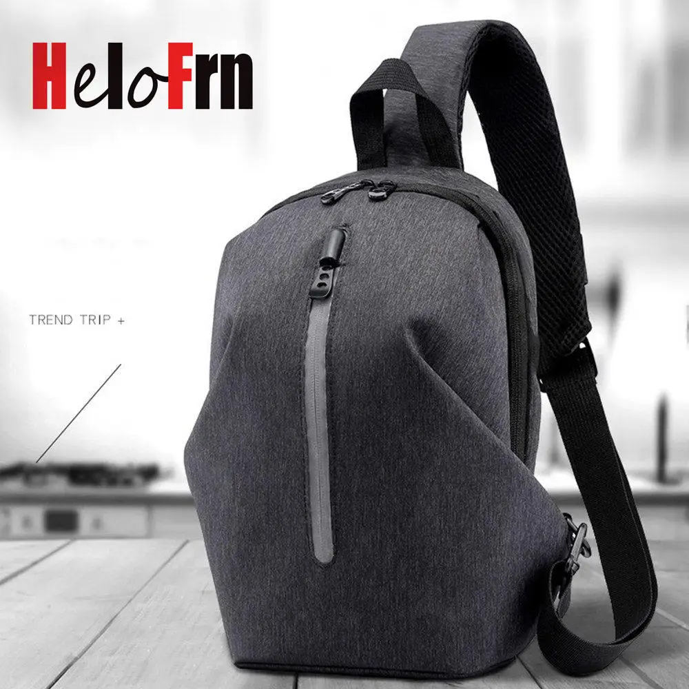 

HeloFrn Creative Men Chest Bags Waterproof Oxford Crossbody Shoulder Bag For Men Travel Casual Waist Pack