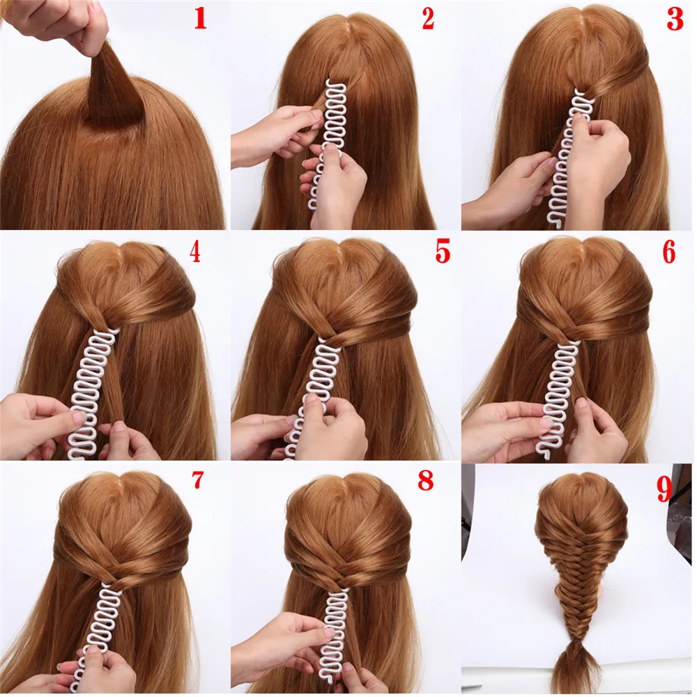 6 стилей леди Французский волос приспособление для плетения кос Плетение Braider