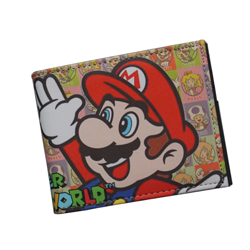  SUPER MARIO WORLD Wallets Cute Cartoon Comics Purse Student Short Game Wallet Coin Bag Credit Card Holder Anime Wallet For Teens 