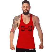 Мужчины Майка Повседневная Фитнес Singlets Марка Мужские Футболки Без Рукавов Бодибилдинг Хип-Хоп Жилет Штангой Печати Хлопок Большой Размер M-2XL