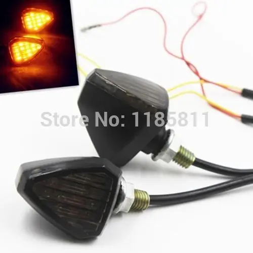 

Pair Amber LED TURN SIGNAL Light Indicator Light For Yamaha FJR FZ1 FZ6 Majesty PW50 80 Blinker Bobber Motorcycle