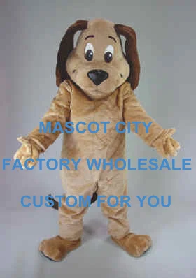 

Best Quality Tan Dog Mascot Costume Adult Size Foam Head With Helmet Cartoon Character Mascota Outfit Suit Fancy Dress SW727