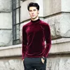 2022 Autumn Brand good quality men's velvet shirts,plus size fashion men velour blouse winter Turtlenecks shirt M-6XL 7XL ► Photo 1/5