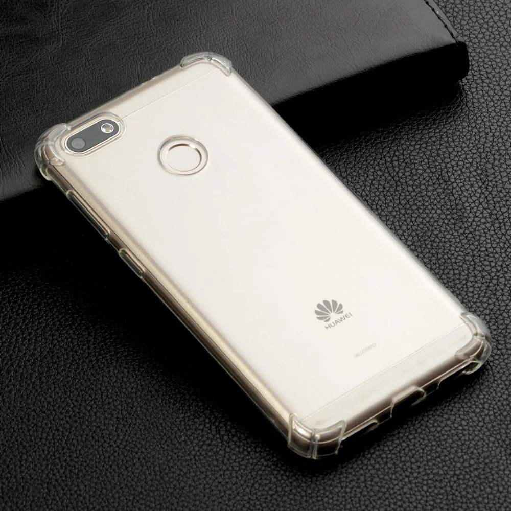 High quality transparent reinforced Anti-falling Soft Silicone phone case For Huawei Y6 Pro 2017 coque fundas etui cover cases |