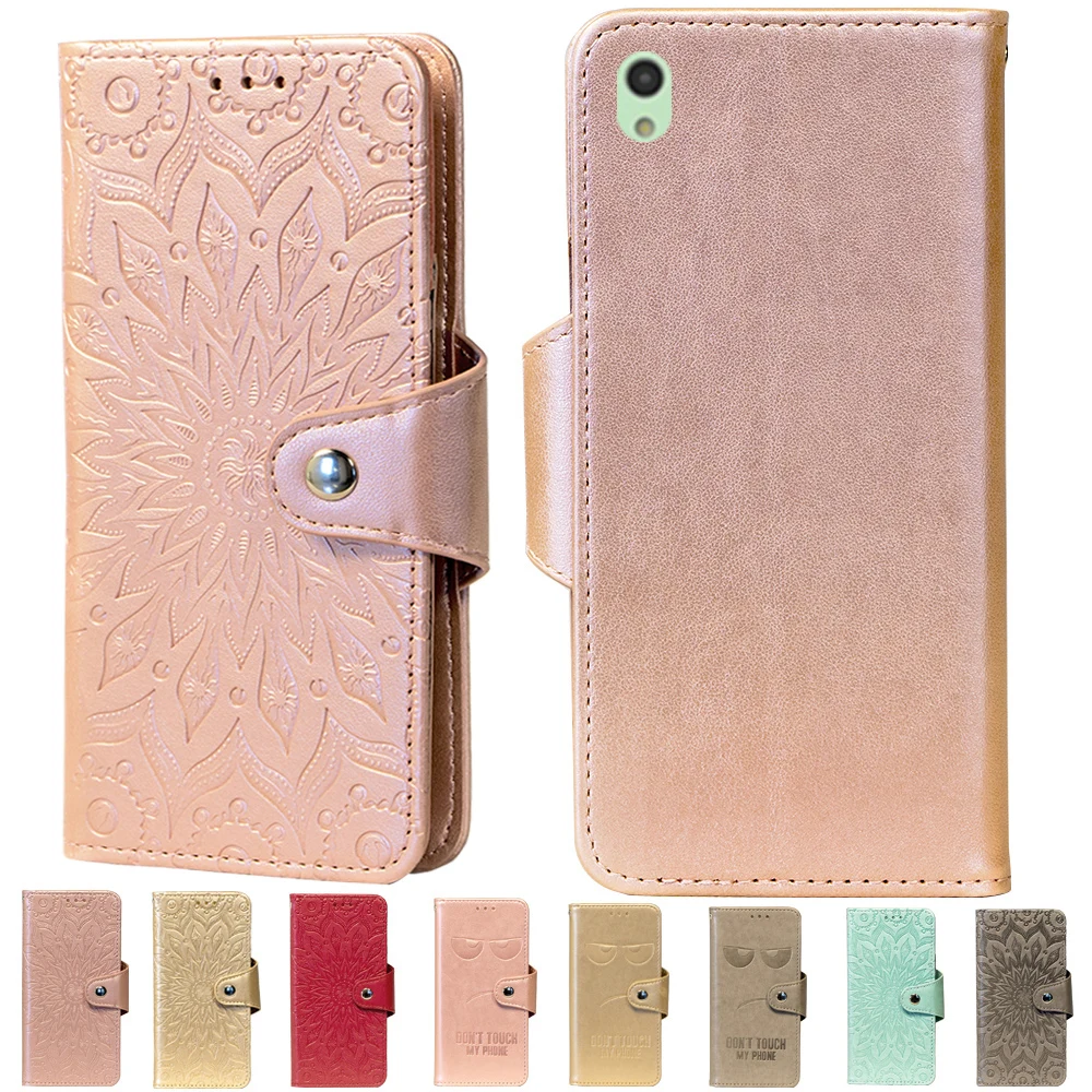 

Embossing Stand Flip PU Leather wallet Case Cover For Sharp Aquos sense2 hone Case