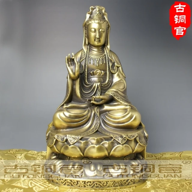 

wholesale Antique Bronze Art factory Bronze buddhist supplies copper avalokitesvara crafts buddha decoration