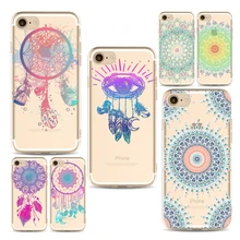 Красочные мандала цветок телефона Чехлы для iPhone 6 6S 6 Plus 7 7 s 7 Plus Мягкие TPU кремния Ультра -Тонкий Замечательный Телефон Чехол