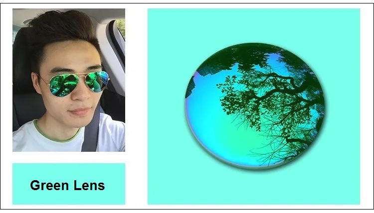 Green Lens 1,56 1,61 1,67 индекс близорукости, очки из алюминиево-магниевого сплава солнцезащитные очки Линзы Оптические солнцезащитные очки с линзами анти-УФ с антибликовое - Цвет линз: Green Lens