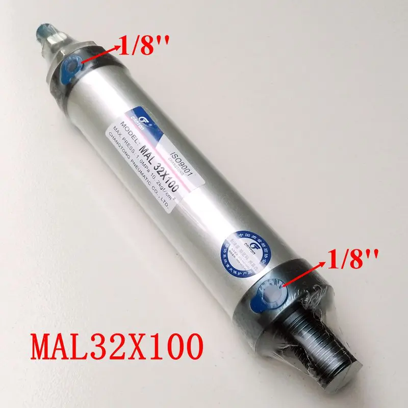 Single Rod Cylinder MAL32X100 Bore 32mm Stroke 100mm Aluminum Aolly Air