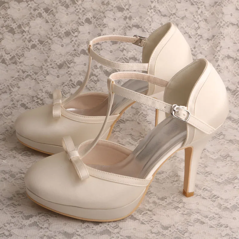 Open Closed Toe Shoes Bride Wedding Shoes Closed Toe Low Heel Toe Ladies Party Aliexpress