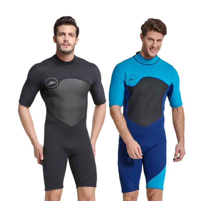 

Men Scuba Diving Suits Short Sleeve 2MM Neoprene Diving Wetsuit Surfing Winter warm Swimming jumpsuits Snorkeling Swimsuits