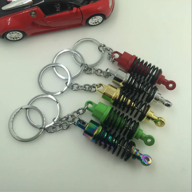 10pcs/lot shock absorber keychain key ring coilover damper key chain