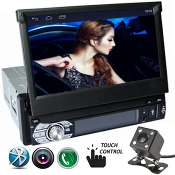 

10Pcs/Lot 7" Bluetooth Car Radio 1Din Audio Stereo Player Universal Multimedia Detachable Car Radio (Color: Black)