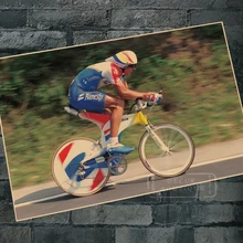 1995: el gran juego de bicicleta Miguel Indurain, carrera de bicicleta, pegatinas clásicas de pared, póster Vintage de lona, regalo de decoración de Bar de casa