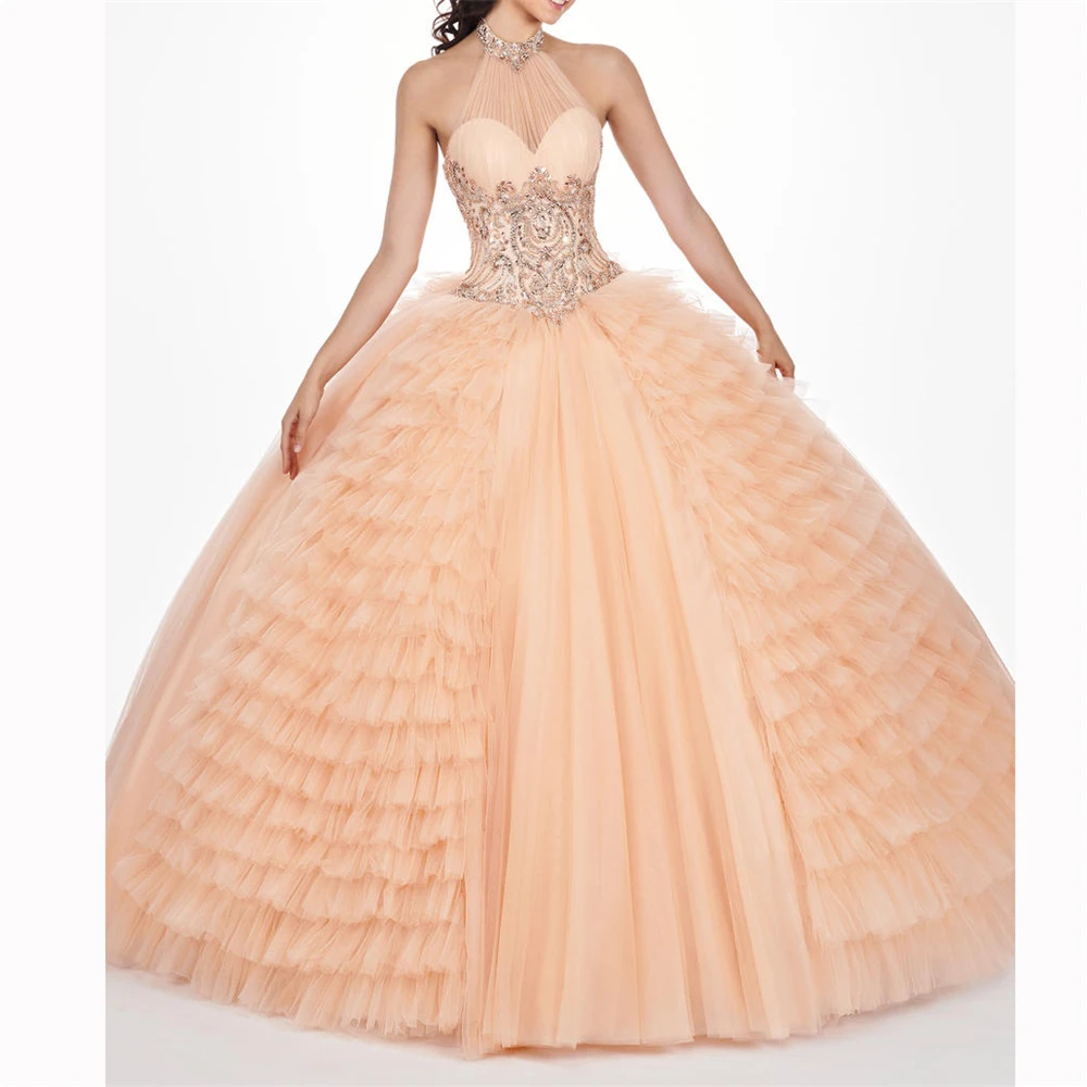 Excellent pars quinceañeras vertidos de 15 anos sweets Halter Appliques With Jacket vestidos de quinceanera dresses