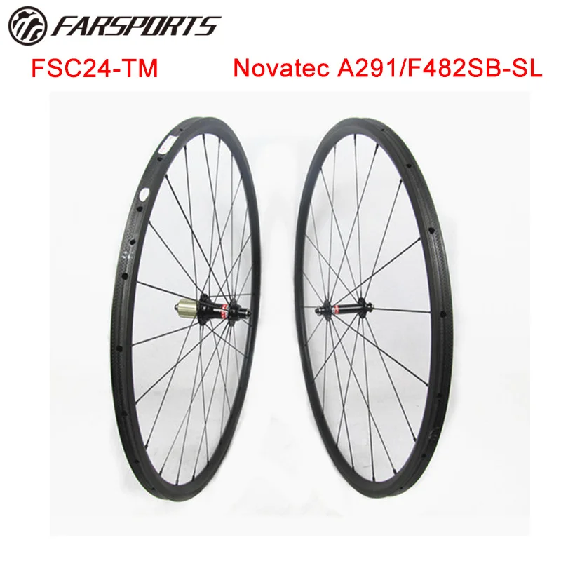 Best Novatec bike wheels Farsports 24mm deep carbon road cycling wheels 20.5mm wide with weight 1025g/set Customized accepted 0