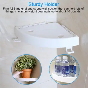 

2019 Bathroom Shelf Qrganizer Snap Up Corner Shelf Caddy Bathroom Plastic Corner Shelf Shower Storage Wall Holder Shampoo Holder