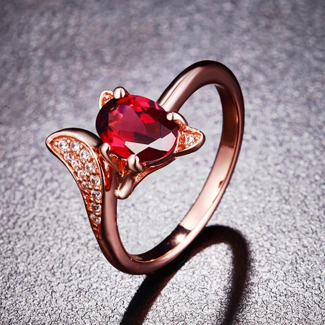 Buy Aatmana & Red Stone Studded Leaf-Shaped Finger Ring Online At Best  Price @ Tata CLiQ