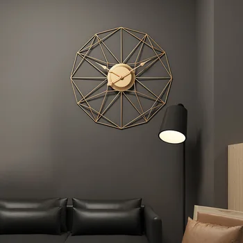 

Home Decoration Mediterranean Style Iron Art Clock Modern Silent Wall Clocks for Home Living Room Decor