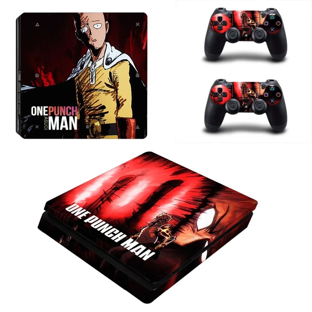 Аниме One Punch Man PS4 Slim Skin Наклейка для консоли Sony PlayStation 4 и контроллеров наклейка