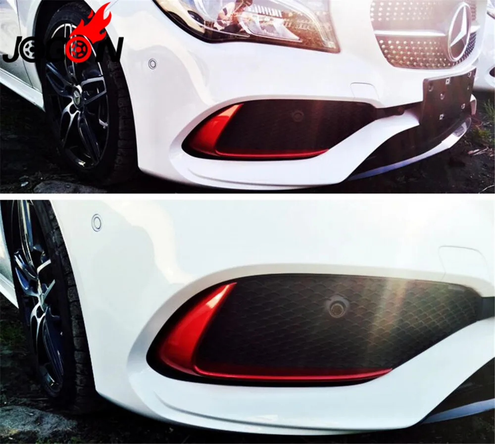 

Accessories Front Bumper Side Fog Light Air Vent Frame Trim Cover Lip Spoiler For Benz CLA W117 C117 2015 2016 2017+ Car styling