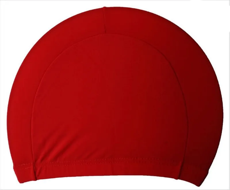 Свободный размер ткань защита уши длинные волосы Спорт Siwm бассейн Плавание Кепка шапка для взрослых мужчин женщин Спортивная ультратонкая для взрослых шапочка для купания s - Цвет: Красный