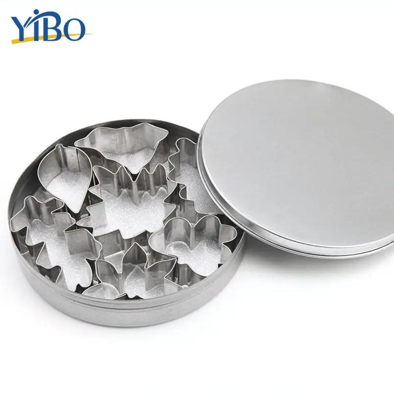 

YIBO 7Pcs/Set DIY Stainless Steel Cookie Cutter Tree Shaped Baking Cake Mold Kitchen Bakeware Cake Decoration Tool