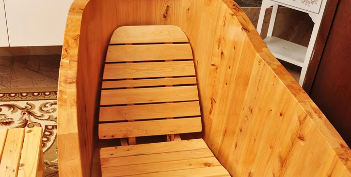 Высокое качество кедровая бочонок ванна для взрослых деревянный бассейн Безопасность безопасности Сиденье Поддержка Бытовая Ванна