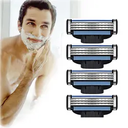 Шт/комплект 3 слоя мужские бритвенные лезвия для лица мужские ручные лезвия для стандартной бороды лезвия триммера дропшиппинг