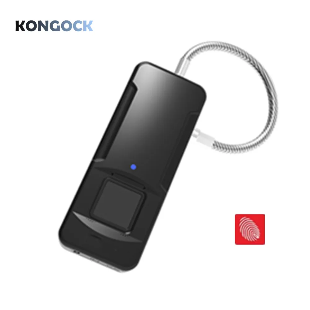 

Keyless Fingerprint MINI smart pad lock, USB Charging Long Standby & IP65 Waterproof
