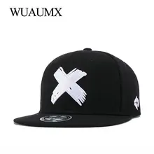 Wuaumx NEW Branded X Embroidery Snapback Caps For Women Men Classic Baseball Cap Fitted Hip Hop