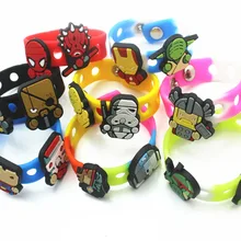 18 шт. ПВХ Милые Звездные войны супер герой аксессуары для обуви shoe Талисманы Украшения для обуви с 8 шт. браслет Малыш подарки