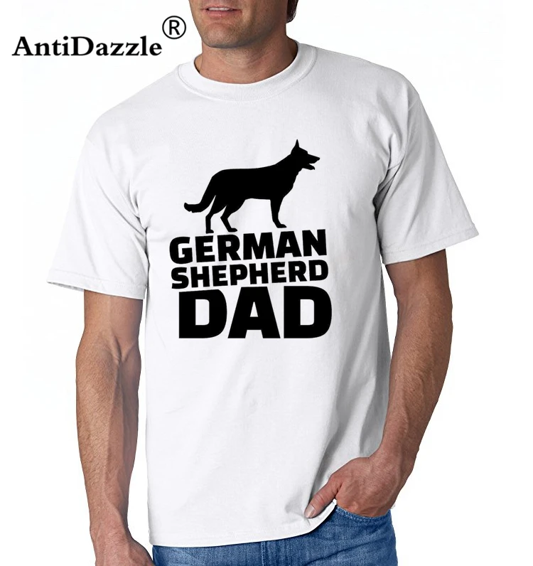 Antidazzle New brand Popular German shepherd Dad Men's Short Sleeve T