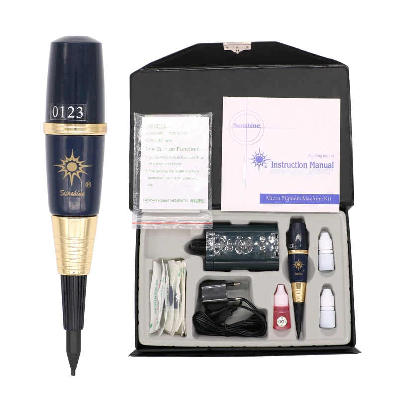 

1 Sets USA tattoo machine kit permanent makeup machine kit For Eyebrow and Lip With Tattoo Gun Needles Goochie