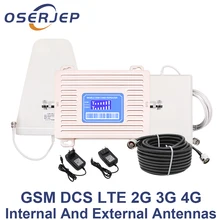 ЖК-дисплей GSM 900 CDMA 850 МГц двухдиапазонный репитер GSM 2G 3g 4G LTE телефон усилитель мобильный+ LPDA/панель антенны