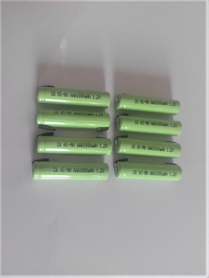 1.2V AAA rechargeable battery 1000mah 3A10440 NiMH NiMH battery with pins for Braun electric