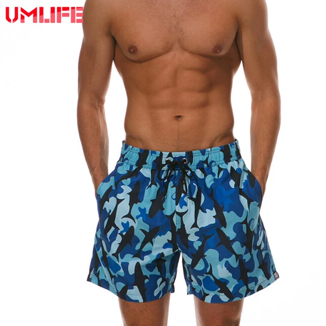 UMLIFE Plus Size Swimwear Men Sexy Swim Shorts Swimming Trunks