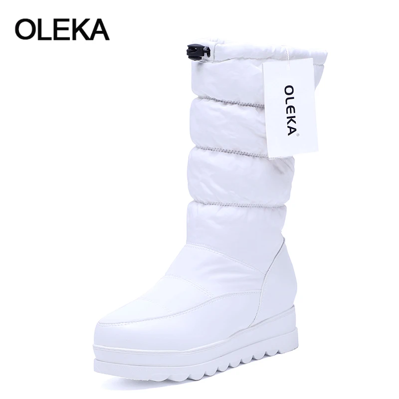 Oleka Women's Snow Boots Russia Keep Warm Long Plush Calf High Women ...
