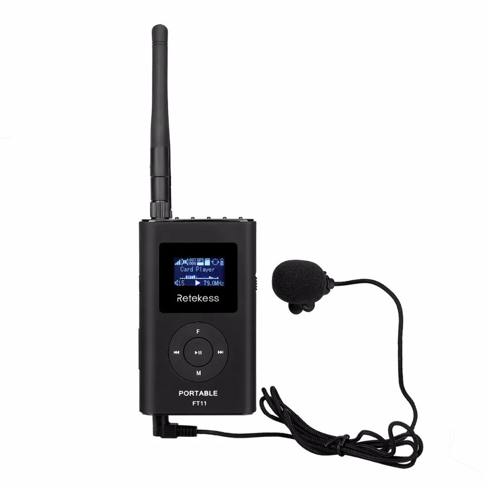 

RETEKESS 0.3W FM Transmitter Handheld MP3 Broadcast Radio Transmitter Portable For Car Meeting Tour Guide System Outdoor Camping