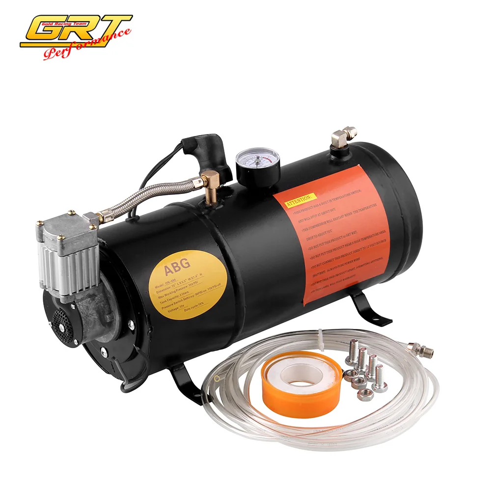 

12v Air Compressor with 3 Liter Tank for Air Horn Train Truck RV Pickup 125 PSI OT200