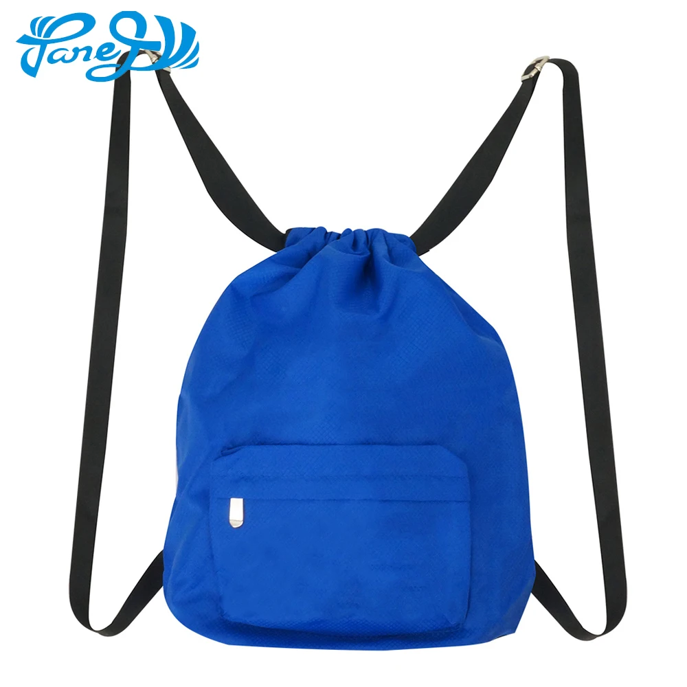 

High Quality Waterproof Nylon Drawstring Bag String Sack Beach Women Men Travel Storage Package Teenagers Backpack Solid Color