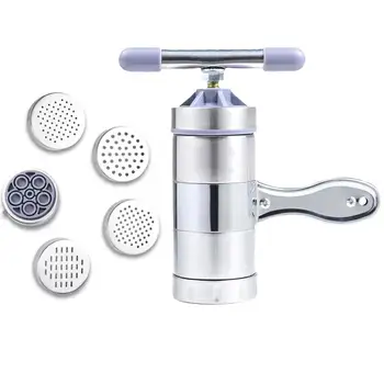 

Manual Noodle Maker Press Pasta Machine Crank Cutter Fruits Juicer Cookware With 5 Pressing Moulds Making Spaghetti Kitchenware