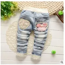 Новинка года, Классические мягкие джинсы для маленьких девочек на весну и осень, модные штаны, детские джинсы, мягкие джинсовые штаны для малышей