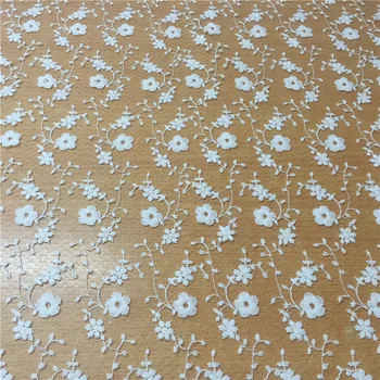 

15 yard/lot White Embroidery mesh full of water soluble lace Mesh embroidery lace fabirc