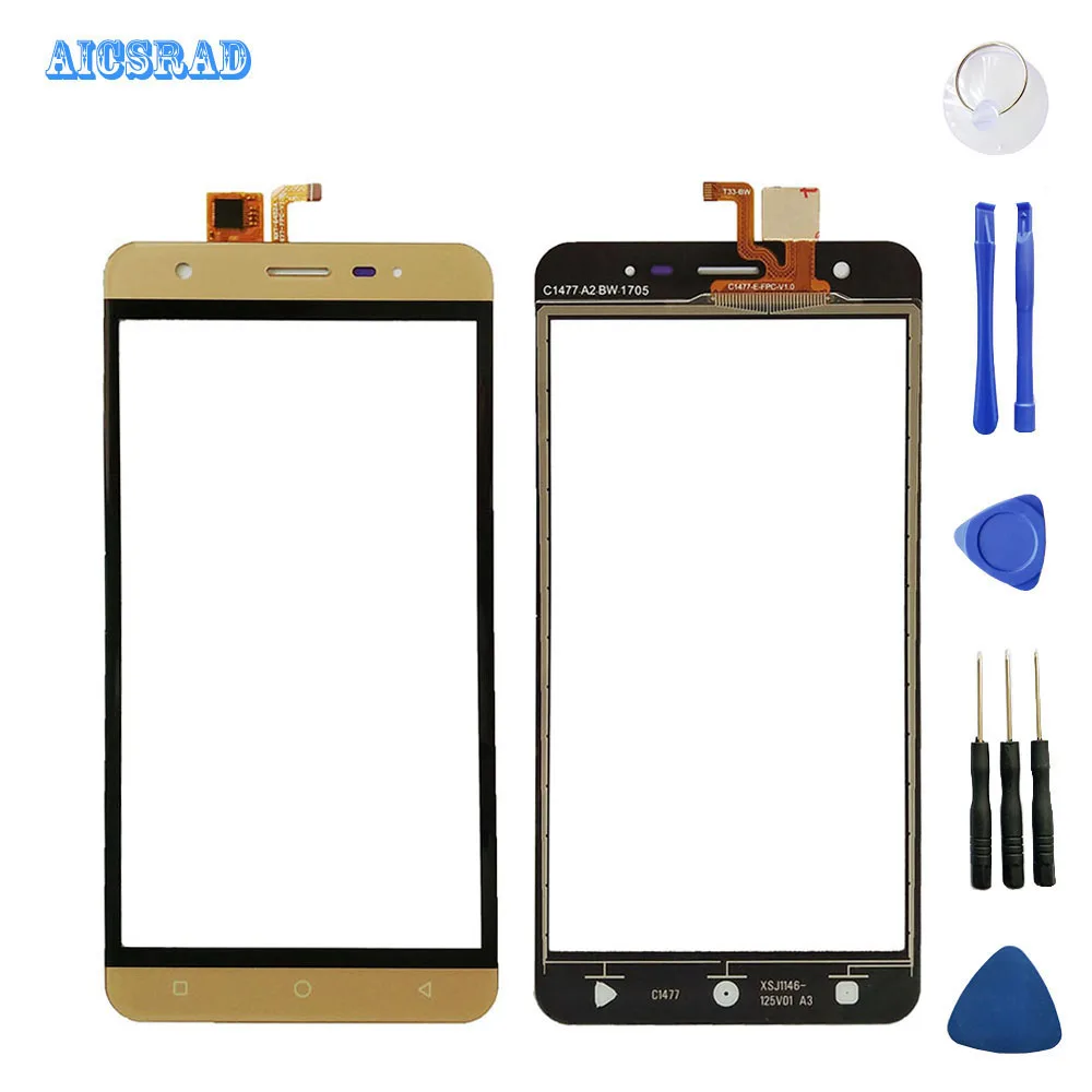 

AICSRAD highscreen front outer glass For Vertex Impress Eagle 4G Touch Panel Touch Screen Digitizer Sensor Replacement + Tools