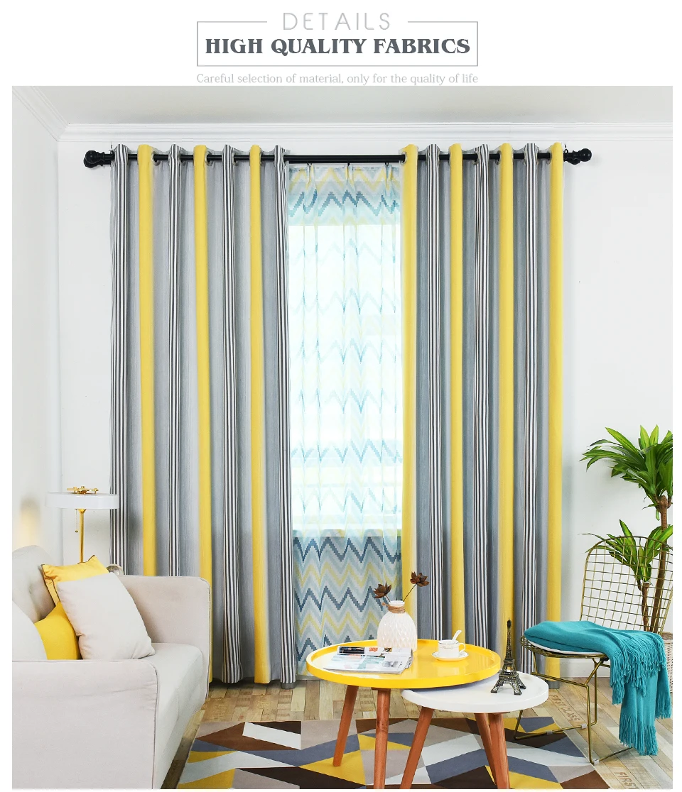 AOSIDI, цветные полосатые шторы для гостиной, окна, современные затемненные цветные шторы для спальни, окрашенная пряжа, плотные драпы