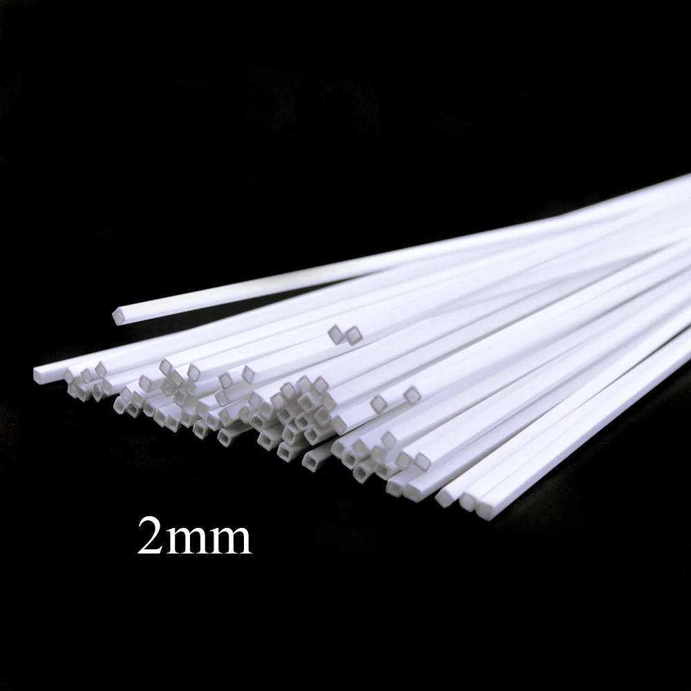 

2mm ABS plastic white Square tube pipe for architecture model making