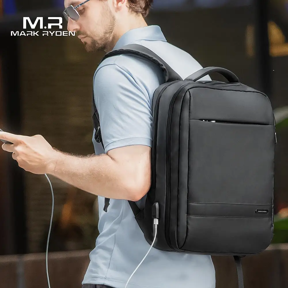 Mark Ryden Anti-thief USB Backpack Male 15.6 inch laptop Bags for Men Multi-layer School Bag Male Travel Mochila